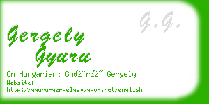 gergely gyuru business card